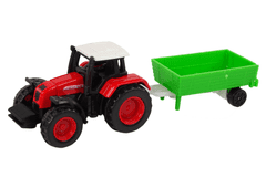 Lean-toys Farmárska súprava Traktor s prívesom Krava 1:64