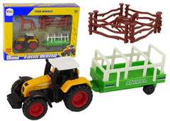 Lean-toys Poľnohospodárska súprava Traktor s prívesom Kôň 1:64