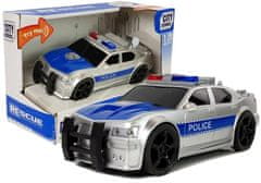 Lean-toys Policajné auto 1:20 Drive Fricative Sound Svetelné efekty Silver