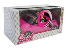 Lean-toys Zvuková svetlá pre bábiku Car Coupe 43 cm ružová