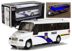 Lean-toys Model policajného autobusu Svetlá biele