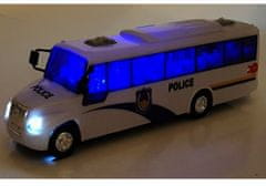 Lean-toys Model policajného autobusu Svetlá biele