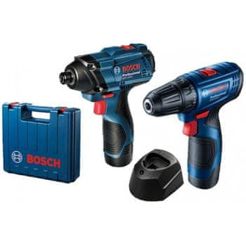 BOSCH Professional Aku vŕtací skrutkovač GSR 120-LI + rázový uťahovač GDR 120-LI (0.601.9G8.023)