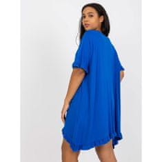 RELEVANCE Dámske šaty s volánom mini plus size MANFRED tmavo modré RV-SK-7909.89_388490 Univerzálne