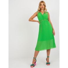 ITALY MODA Dámske šaty výstrihom midi CROP svetlo zelené DHJ-SK-13168.21X_398461 Univerzálne