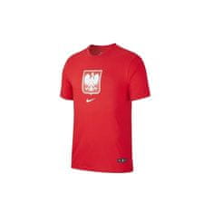 Nike Tričko červená L Poland Tee Evergreen Crest Euro 2020