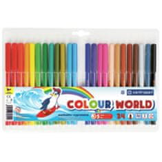 Centropen COLOUR WORLD 7550 trojhranné fixky, sada 24 farieb