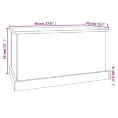 Vidaxl Úložný box dub sonoma 70x40x38 cm spracované drevo