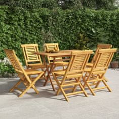Petromila vidaXL Skladacie záhradné stoličky 6 ks 47x63x90 tíkový masív