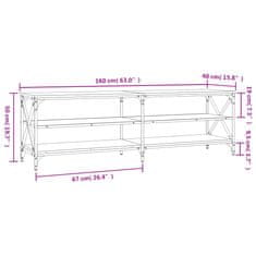 Vidaxl TV skrinka hnedý dub 160x40x50 cm spracované drevo
