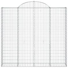 Petromila vidaXL Oblúkové gabiónové koše 2ks 200x50x180/200cm pozinkované železo