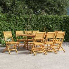Petromila vidaXL Skladacie záhradné stoličky 8 ks 47x62x90 tíkový masív