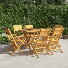 Petromila vidaXL Skladacie záhradné stoličky 6 ks 55x61x90 cm tíkový masív