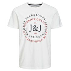 Jack&Jones Pánske tričko JJSUPPLY Regular Fit 12221925 White (Veľkosť XL)