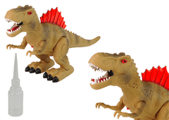 Lean-toys Dinosaurus fúka oheň Parné svetlá Batérie Brown