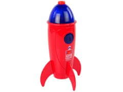 Lean-toys Stroj na mydlové bubliny Astronaut Rocket Red