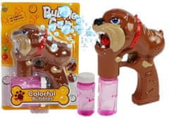 Lean-toys Pištoľ na mydlové bubliny Bulldog dog