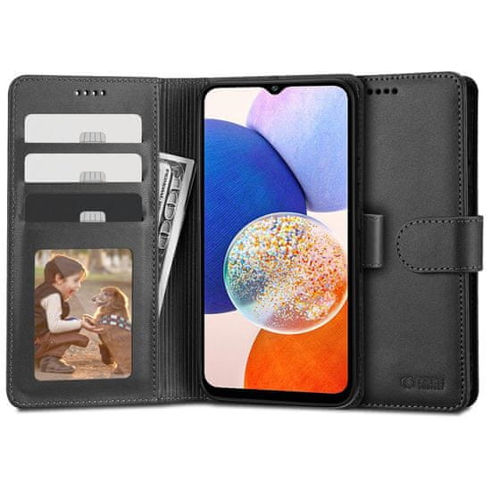 Tech-protect Wallet knižkové puzdro na Samsung Galaxy A14 4G / 5G, čierne
