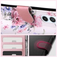 Tech-protect Wallet knižkové puzdro na Xiaomi Redmi Note 12 5G / Poco X5 5G, blossom flower
