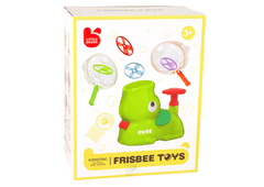 Lean-toys Arkádová hra Catch Frisbee Elephant Catapult Green