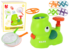 Lean-toys Arkádová hra Catch Frisbee Elephant Catapult Green