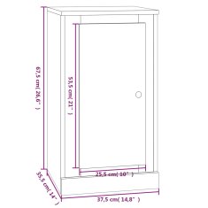 Petromila vidaXL Komoda hnedý dub 37,5x35,5x67,5 cm kompozitné drevo