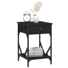 Vidaxl Nočný stolík čierny 40x42x60 cm kompozitné drevo