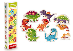 Lean-toys Puzzle Happy Dinosaurs 8 zvierat 15252