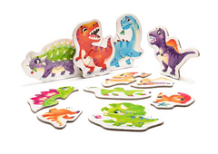 Lean-toys Puzzle Happy Dinosaurs 8 zvierat 15252