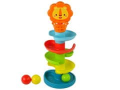 Lean-toys Vzdelávacia lopta Slide 5 úrovní Lion Basket Baby Sorter