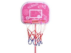 Lean-toys Detský basketbalový kôš Basketball Garden Pink 170 cm