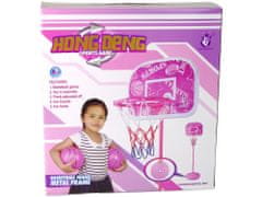 Lean-toys Detský basketbalový kôš Basketball Garden Pink 170 cm