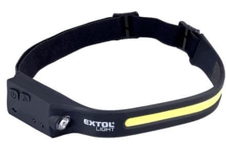 Extol Light Čelovka (43186) nabíjateľná 350lm, COB + XPE LED, 1,2Ah Li-pol