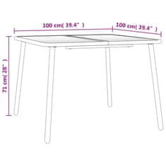 Petromila vidaXL Záhradný stôl antracitový 100x100x71 cm oceľ