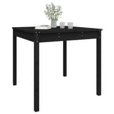 Petromila vidaXL Záhradný stolík čierny 82,5x82,5x76 cm borovicový masív