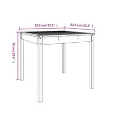 Petromila vidaXL Záhradný stolík 82,5x82,5x76 cm masívny Douglas