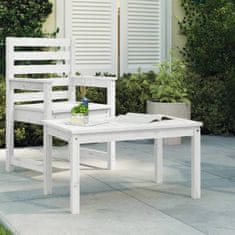 Petromila vidaXL Záhradný stolík biely 82,5x50,5x45 cm borovicový masív