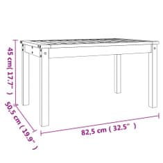 Petromila vidaXL Záhradný stolík 82,5x50,5x45 cm masívny Douglas