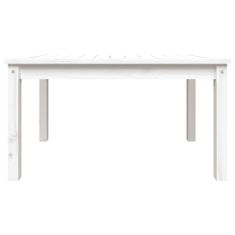 Vidaxl Záhradný stolík biely 82,5x50,5x45 cm borovicový masív