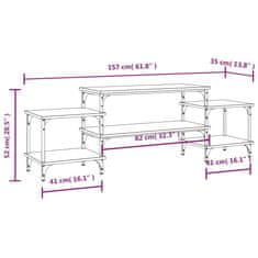 Vidaxl TV skrinka hnedý dub 157x35x52 cm spracované drevo