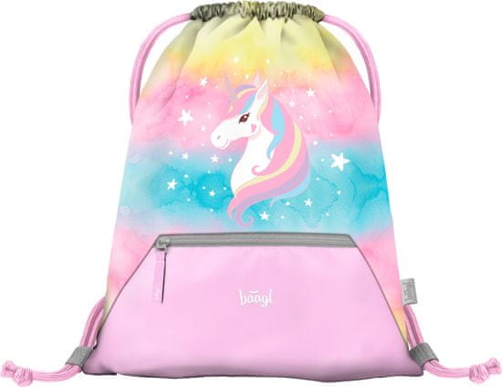 BAAGL Vrecko s vreckom Rainbow Unicorn