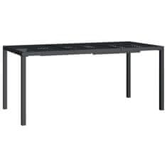 Petromila vidaXL Záhradný stôl antracitový 165x80x72 cm oceľ