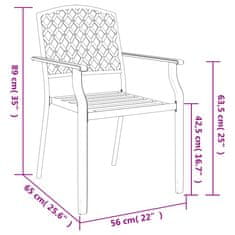 Petromila vidaXL 3-dielna záhradná jedálenská súprava oceľová antracitová
