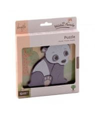 Hollywood Drevené puzzle - panda - Jouéco - 15 cm