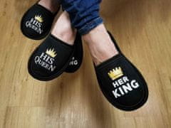 Copa cop Textilné domáce papuče s nápisom Her King 39-40