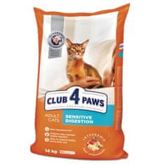 Club4Paws Premium CLUB 4 PAWS PREMIUM «citlivé Trávenie».14KG Kompletné Suché Krmivo Pre Dospelé Macky.