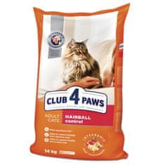 CLUB 4 PAWS PREMIUM S Efektom Vývodu Srsti Z Tráviacieho Traktu.14KG. Kompletné Suché Krmivo Pre Dospelé Macky.