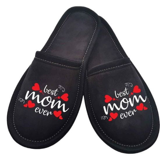 Copa cop Textilné domáce papuče s nápisom Best Mom Ever 41-42