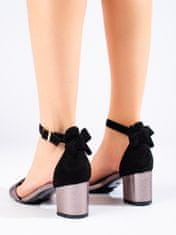 Amiatex Dámske sandále 100400 + Nadkolienky Gatta Calzino Strech, čierne, 38