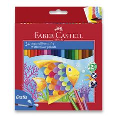 Faber-Castell Akvarelové pastelky 24 farieb + štetec